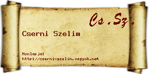 Cserni Szelim névjegykártya